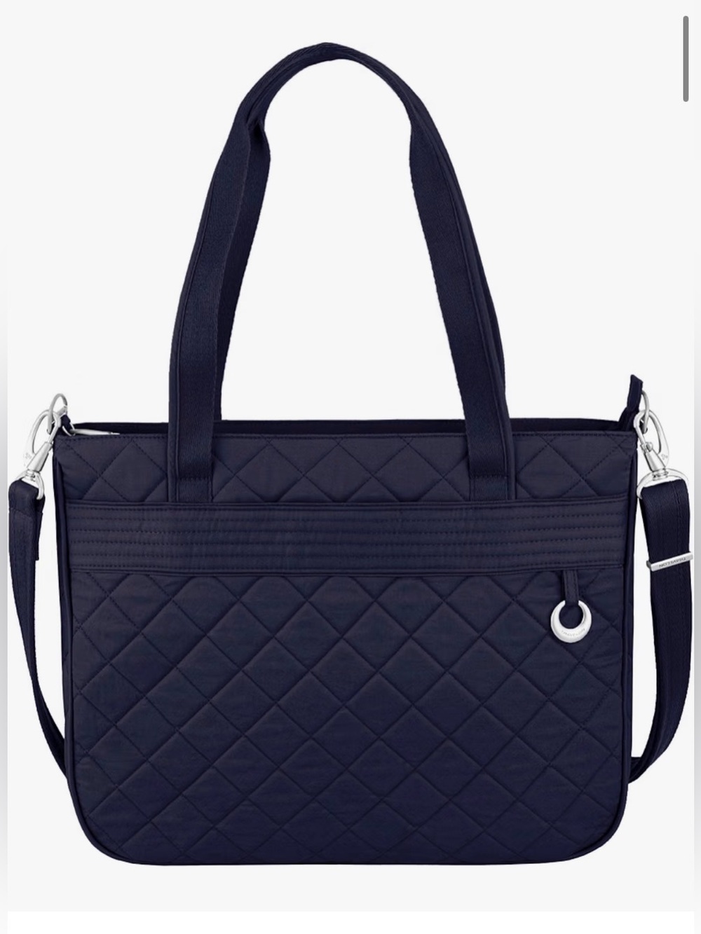 Travelon Boho Cotton Crossbody Tote Bag Navy NWT